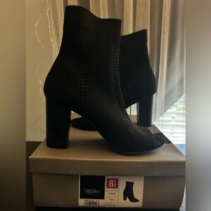 Womens  Mossimo Florentina Knit Sock Bootie Heels Open Toe.